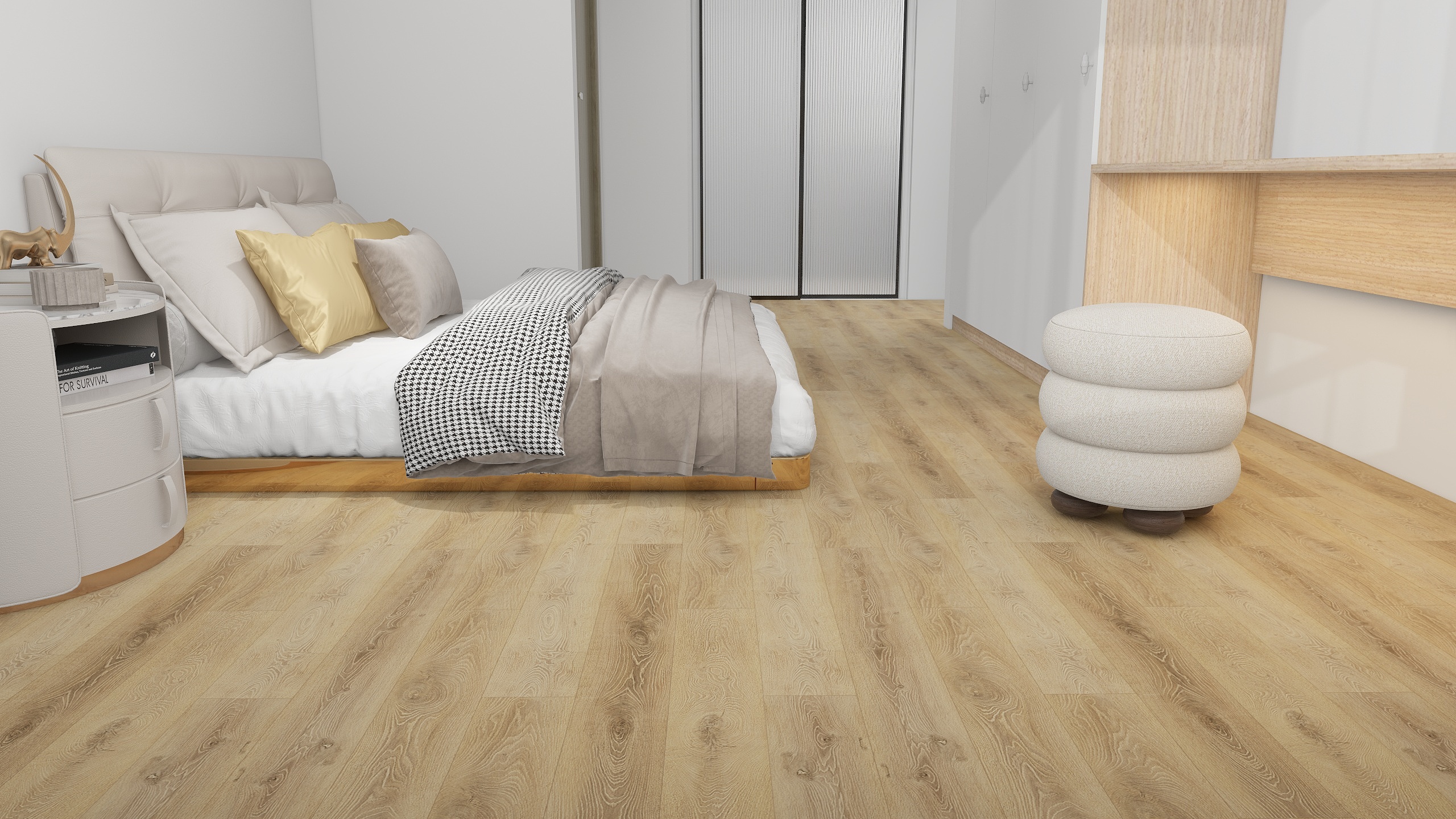 Pavimenti in laminato effetto legno in resina melamminica sistema a scatto Falun